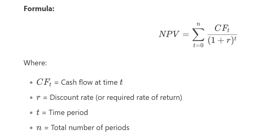 NPV Formula